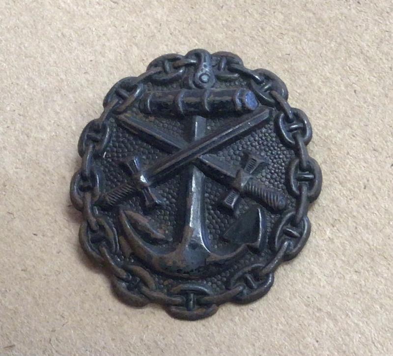 WW1 German Naval Wound Badge in Black