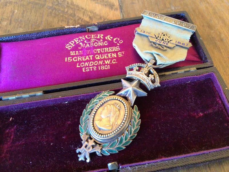 A Supurb Jewelers Contract  Cased1887 Jubilee Medal