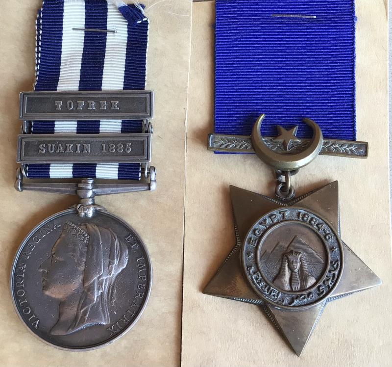 Egypt Medal Pair 1882-89 - Battle of Tofrek  Royal Berkshire Regiment