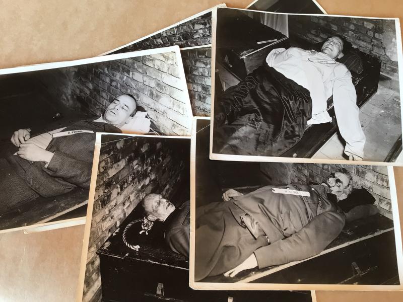 WW2 Set of Nuremberg Trials Execution Official Wartime U.S Press Release Photographs