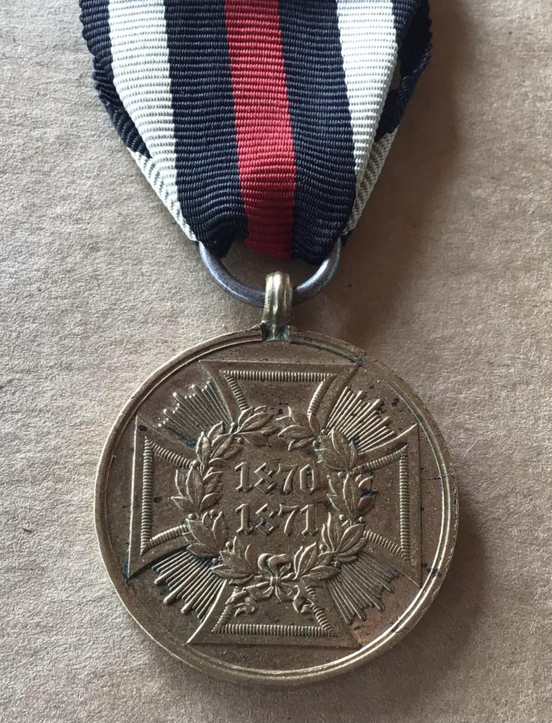 Prussian 1870-71 Franco -Prussian War Medal - Made From Captured Guns