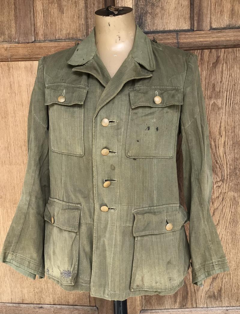 German WW2 Afrikakorps Army Enlisted Ranks Tunic - POW Worn