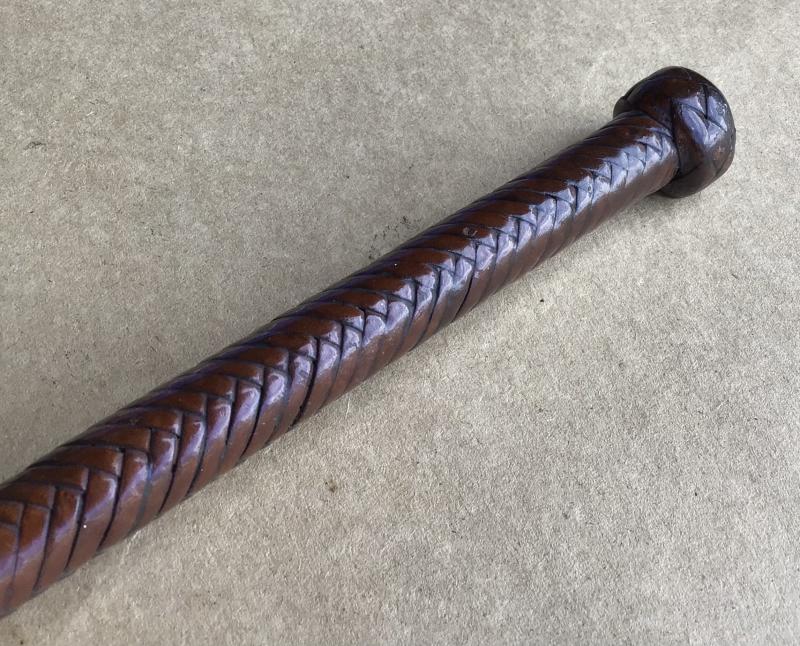 WW1 Officers Woven Leather Swagger Stick