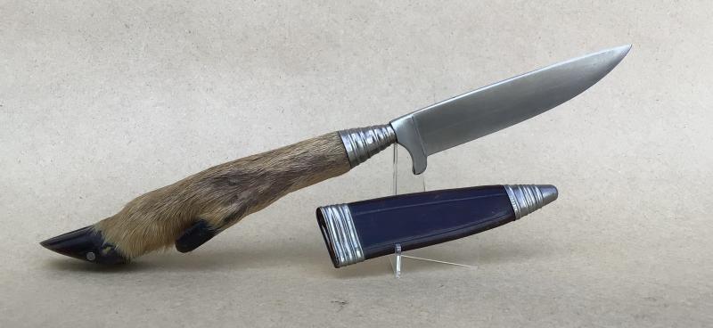 An Imperial German Stag Foot Private Purchase Hunting knife