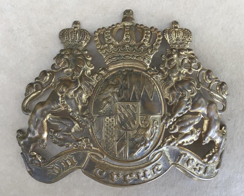 WW1 Bavarian Other Ranks Pickelhaube Plate