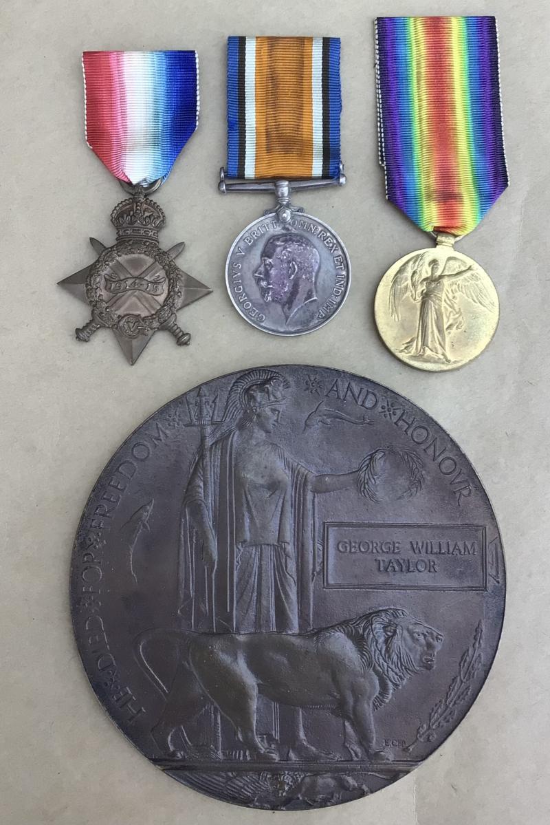 Killed in Action Gallipoli - Gloucestershire Regiment Trio and Memorial Plaque