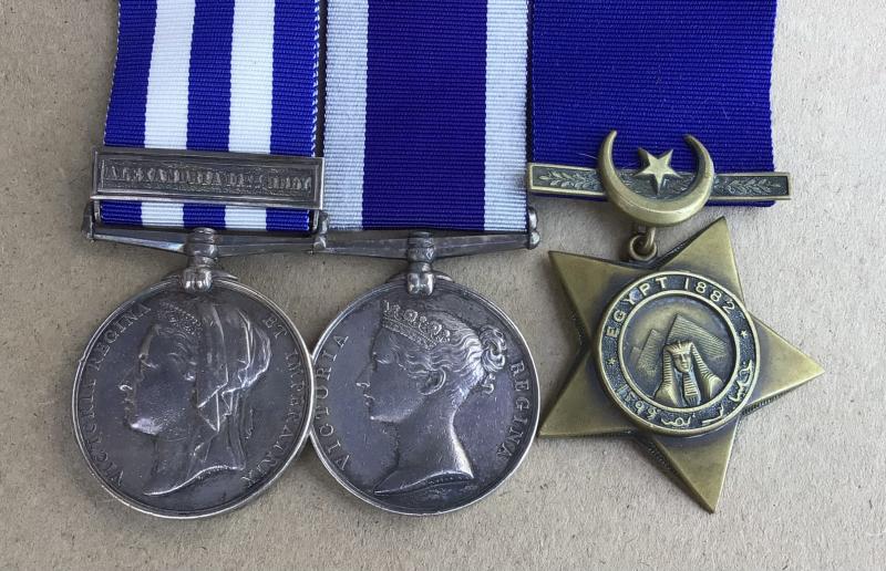 Royal Navy Egypt War Long Service Group of Three