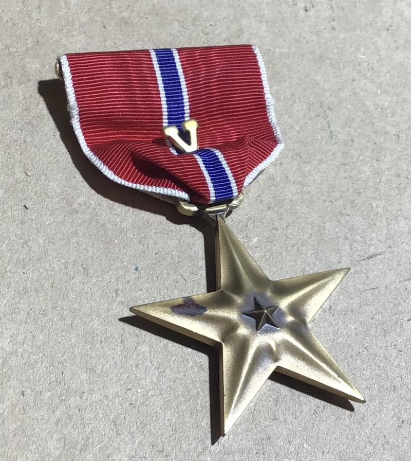 US WW2 Bronze Star with “V” Valour Device