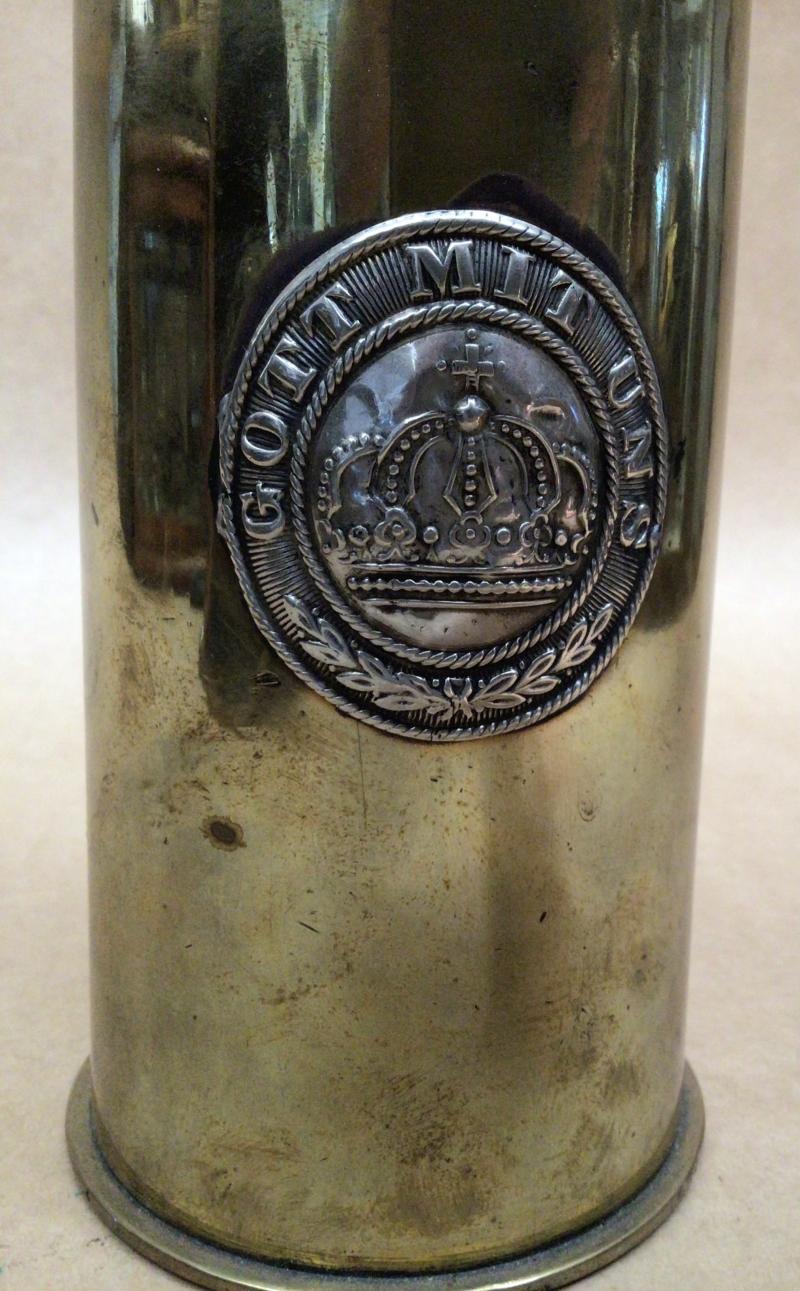 German WW1 Trench Art Shell Case Vase