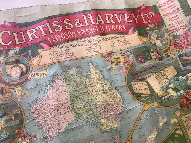 Rare 1919 Curtis’s and Harvey Explosives Australian Poster  Calendar