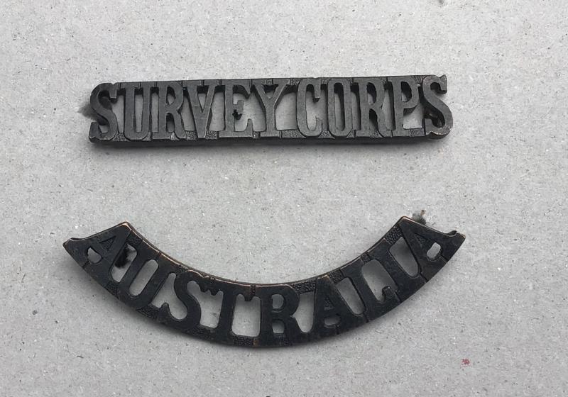 WW1 Australian Army Survey Corps Shoulder Title