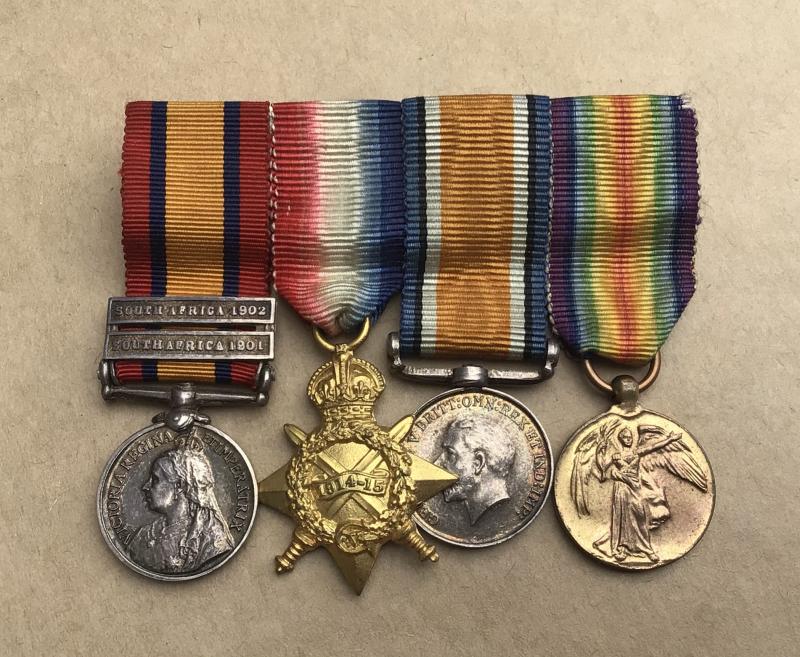 A Nice Boer War -WW1 Miniature Group of Four
