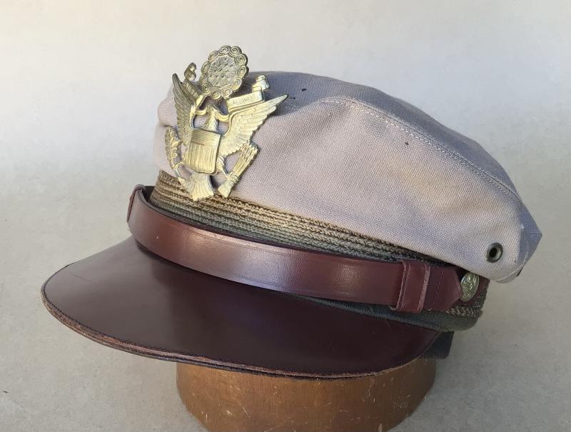 WW2 Australian Made USAAF Visor Cap with interchangeable coloured top.