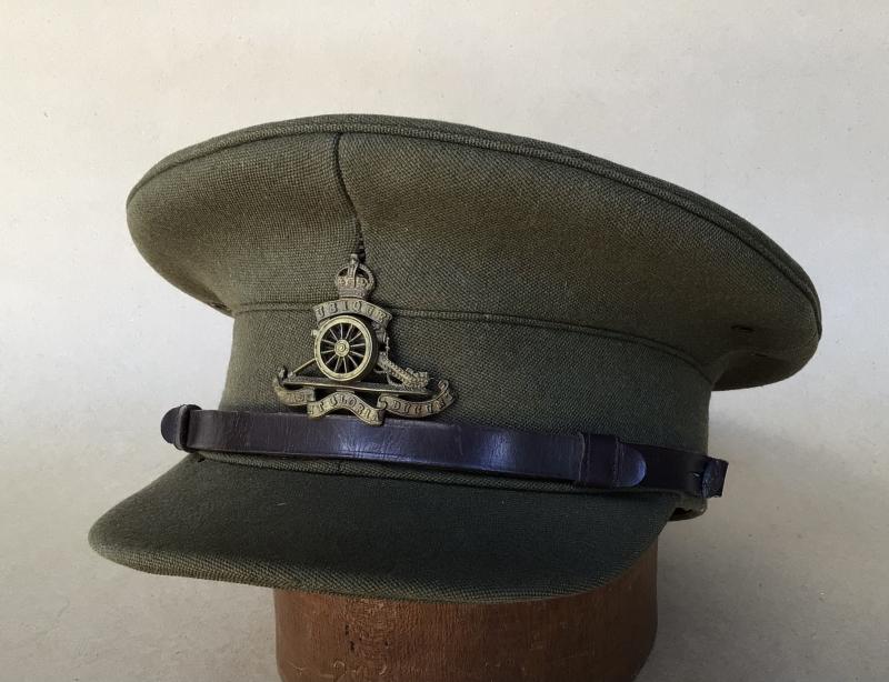 British WW2 Artillery Officers Service Dress Visor Cap
