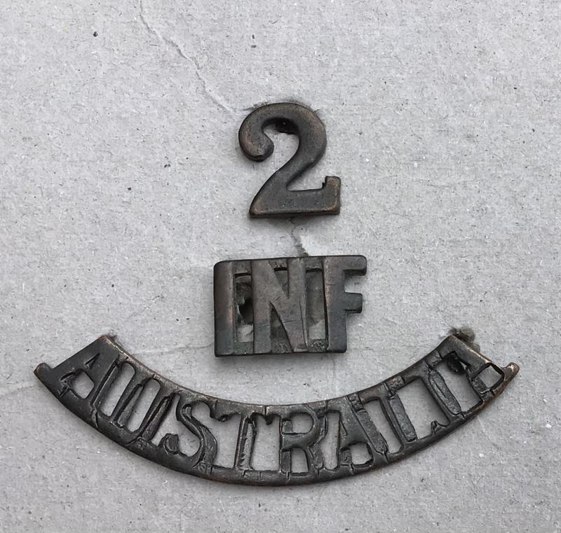 Australia WW1  2nd Infantry Battalion Shoulder Title