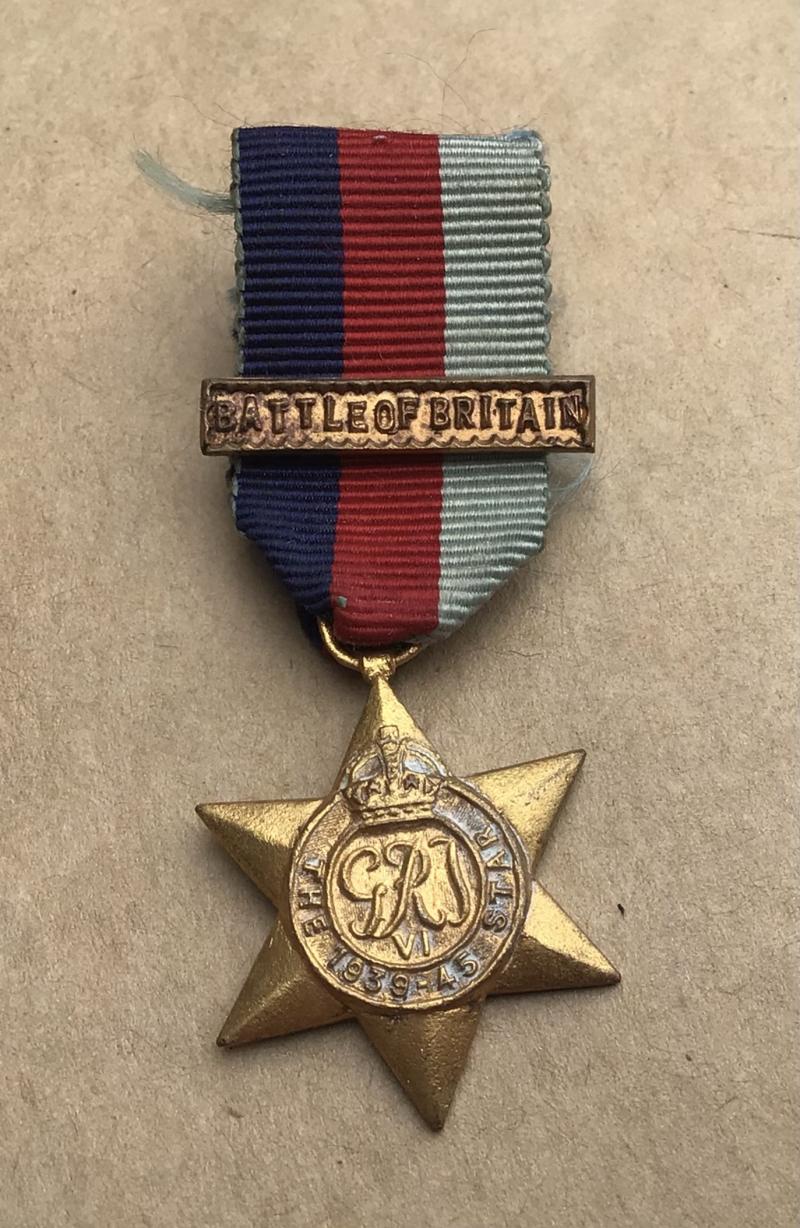 WW2 Australian Made Miniature 1939-45 Star with Battle of Britain Clasp