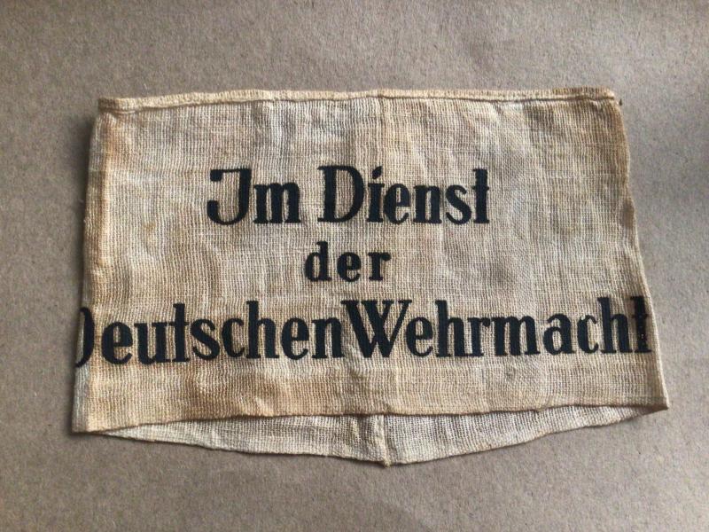 German WW2 Defence Auxiliary Arm Band.
