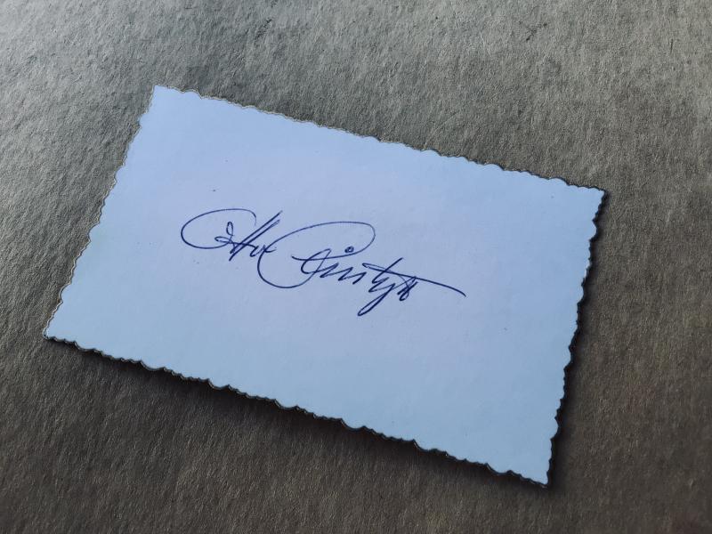 Germany WW2 Original Signature Luftwaffe Knight Cross Recipient Otto Hintze