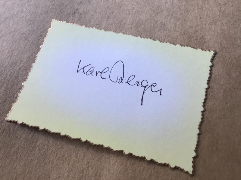 Germany WW2 Original Signature Paratroop Knights Cross Recipient Karl Berger