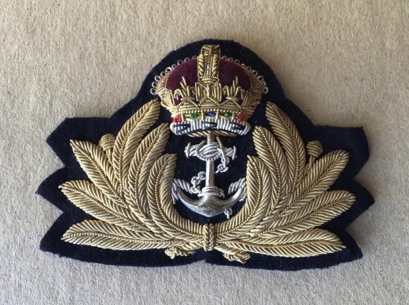 WW2 RAN Officers Hat Badge