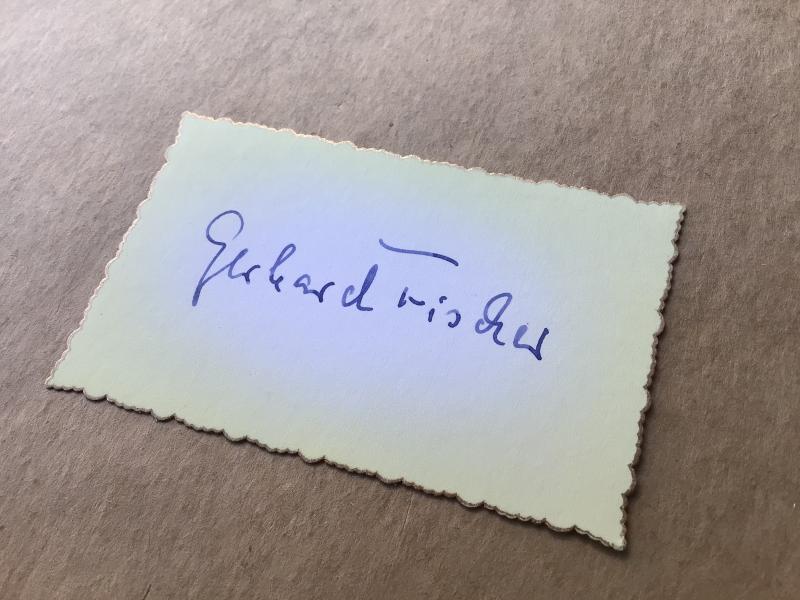 Germany WW2 Original Signature of Panzer Knights Cross Recipient Gerhard Fischer