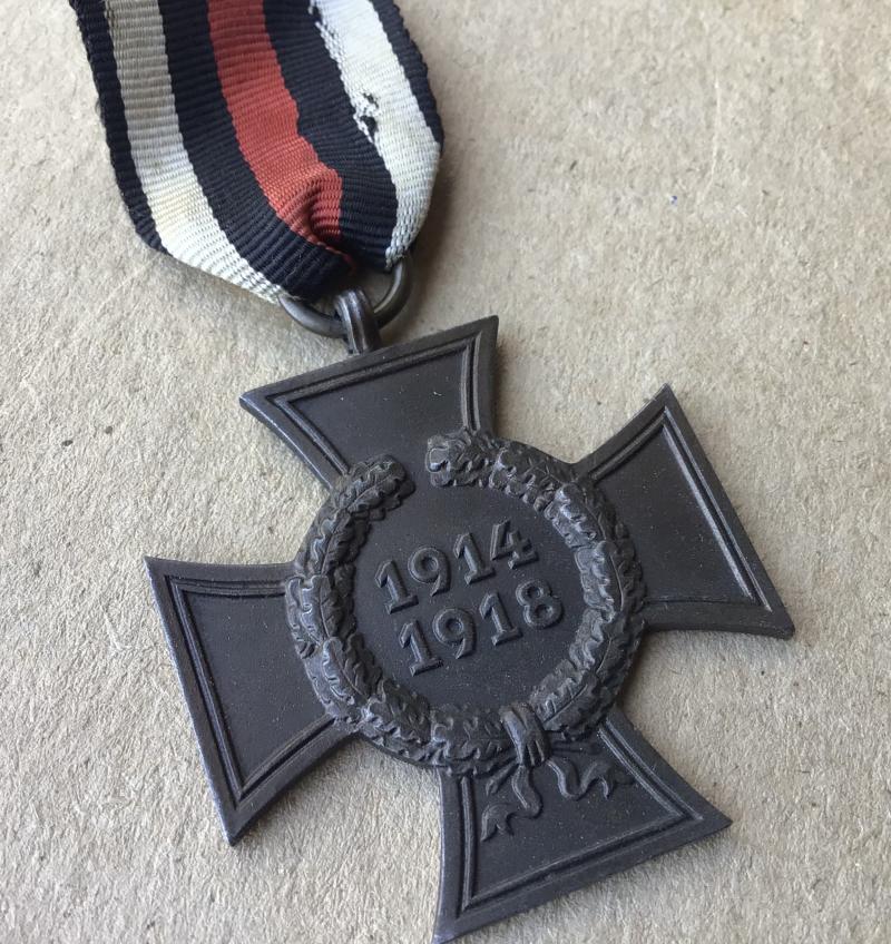German WW1 Hindenburg Honour Cross without swords.