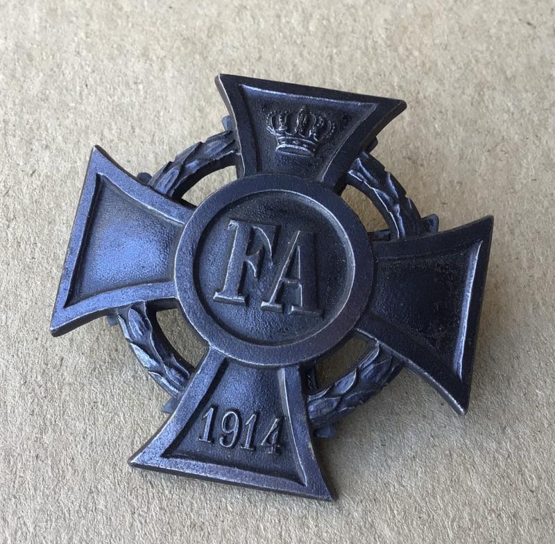 Germany WW1 Oldenburg Frederich August Cross, First Class