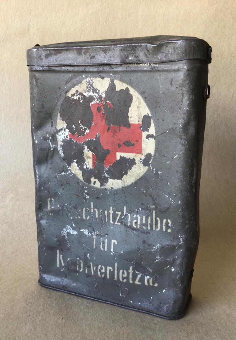 Rare WW1 German War Wounded Hospital Gas Mask Canister