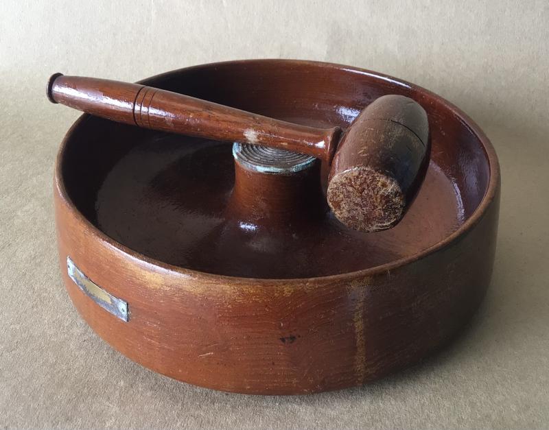 WW1 HMAS Sydney Souvenir Nut Bowl and Cracker Gavel.