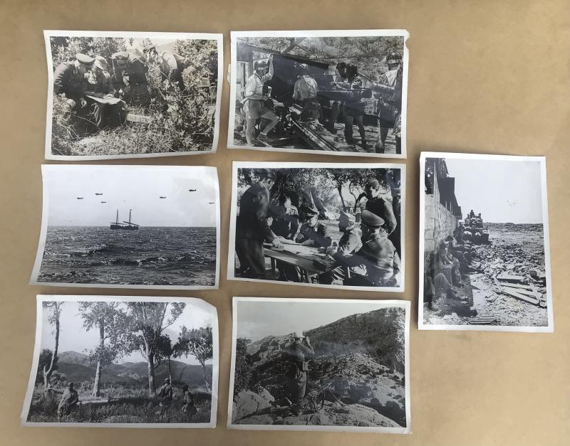 German WW2 Original Hoffmann Press Release Photographs- Paratroopers on Crete