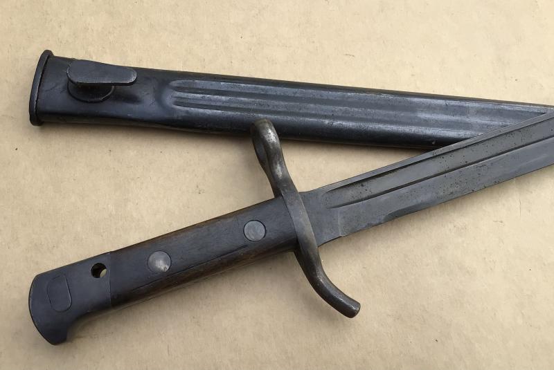 Finland WW2 Model 1927 Bayonet by Fiskars with Scabbard for M/27 Mosin-Nagant Rifle