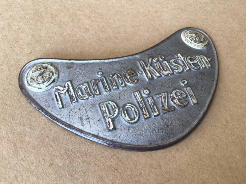 Germany WW2 A Rare Naval Coastal Police Gorget,