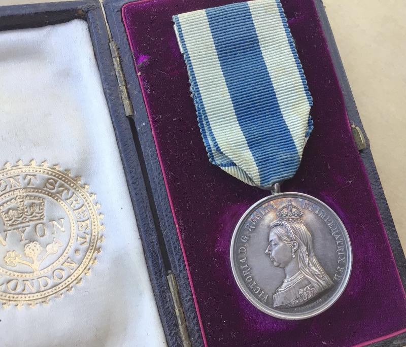 British 1897 Jubilee Medal in Case Of Issue
