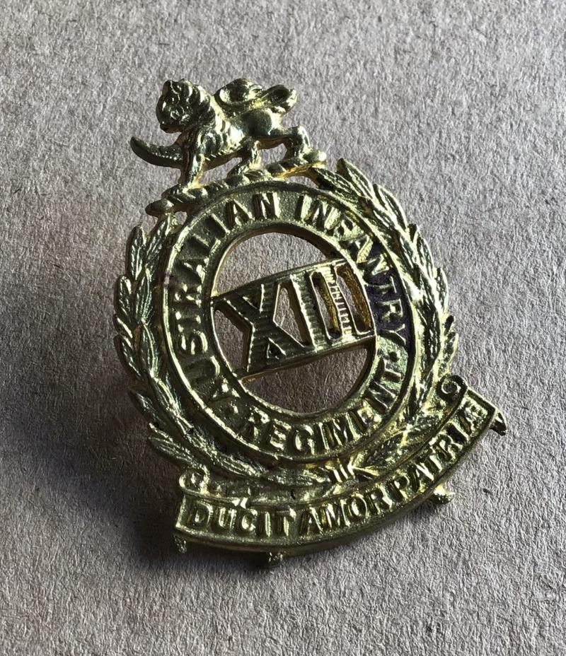1900-1912 12th Australian Infantry Regiment Hat Badge