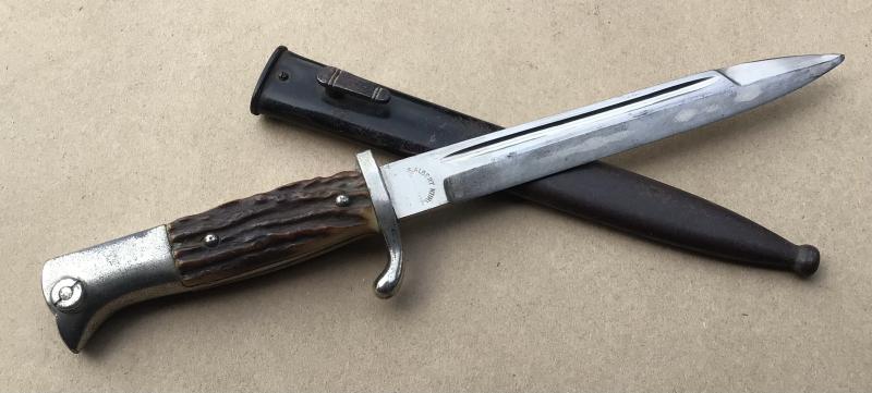 Germany WW2 Officers Stag Horn Grip KS98 Parade Bayonet