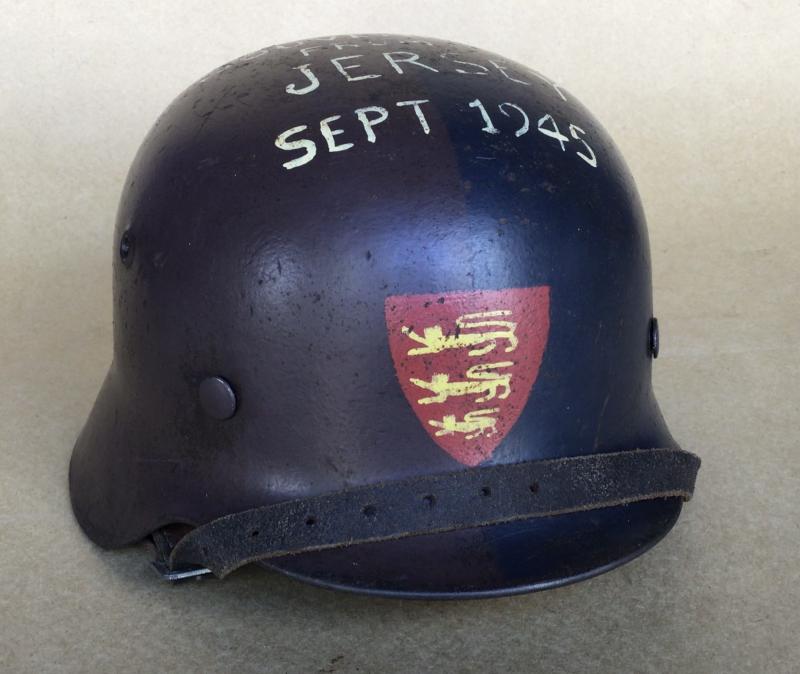 German WW2  Channel Islands Occupation Souvenir Helmet
