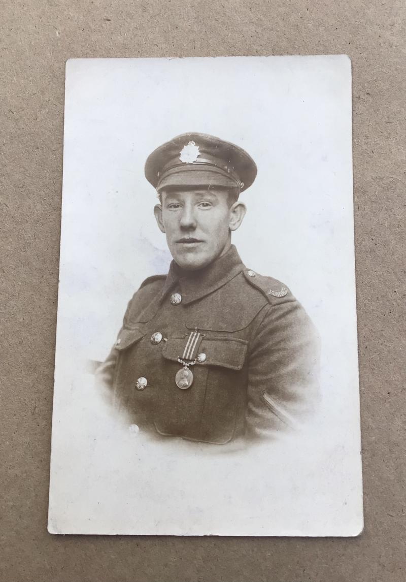 WW1 British Military Medal Recipient Postcard
