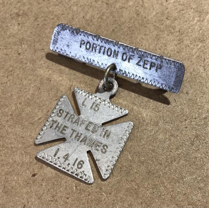 WW1 Zeppelin L15 Souvenir Brooch