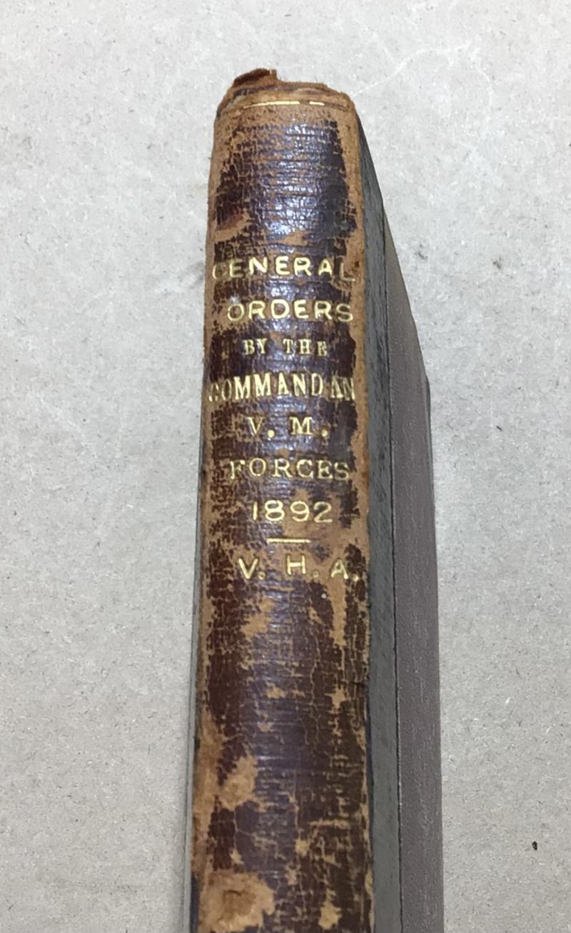 Australia Pre-Federation General Orders by the commandant, Victorian military forces, 1892