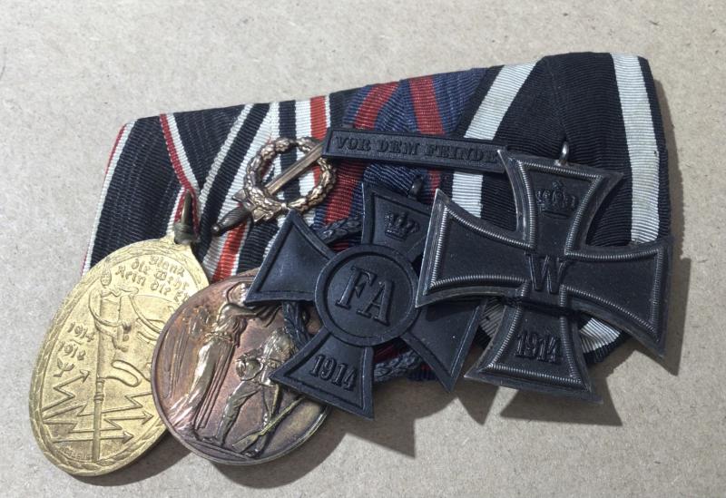 German WW1 Frack Mounted Iron Cross Group of Four