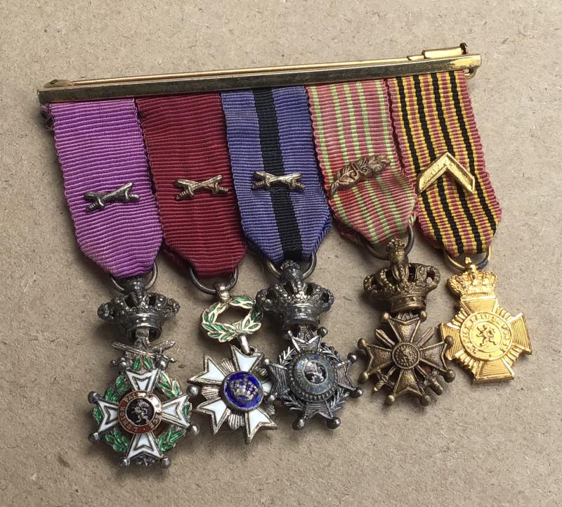Belgium Mounted Miniature Medal Group