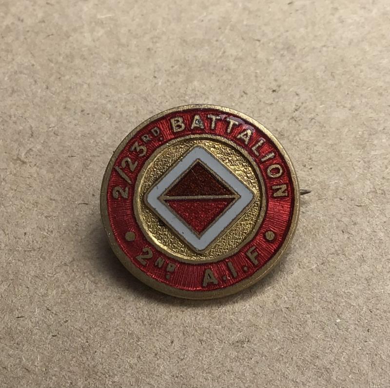 Australia WW2 2/23rd Bn Regimental Lapel Badge