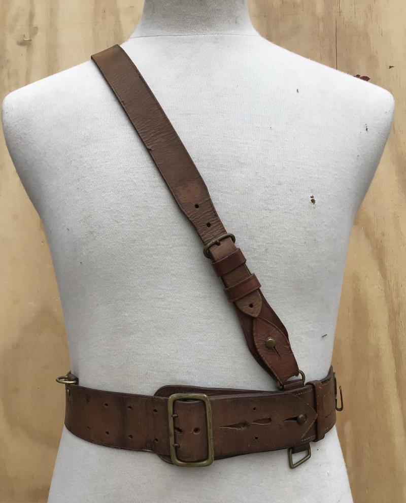 WW1 Officers Sam Brown Belt - 1917 Dated.