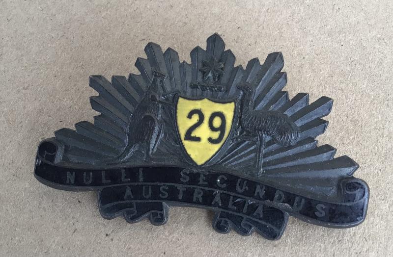 1930-42 29th Battalion Hat Badge