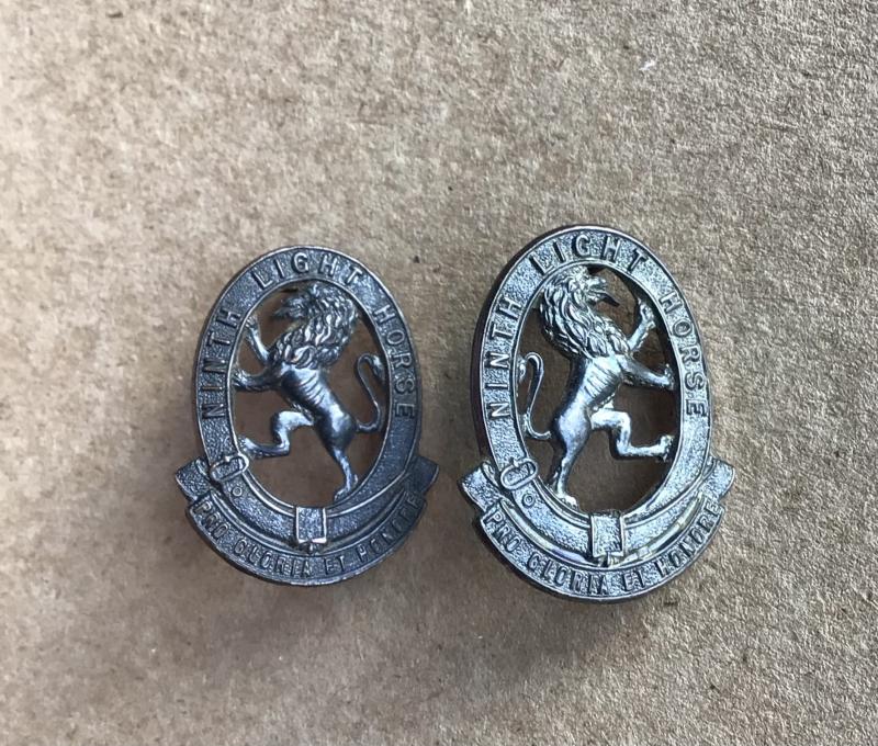 1930-42 9th Light Horse Collar Badges