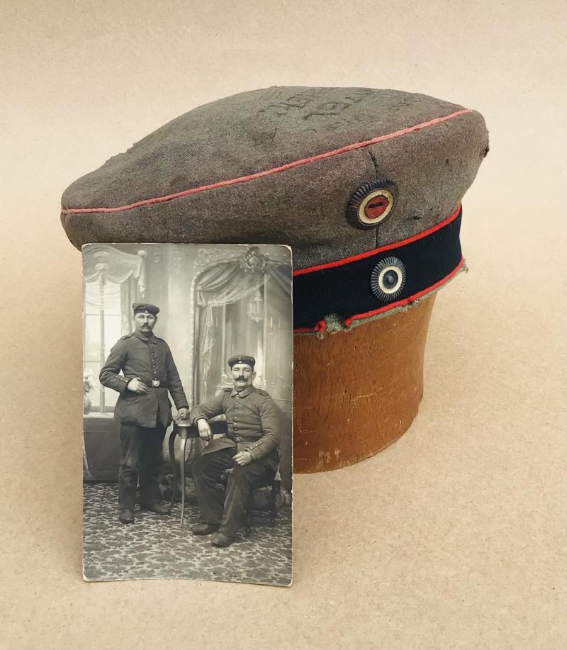 WW1 A Battle of Chantel Chehery 1918 Souvenired Imperial German Army Pork Pie Field Cap