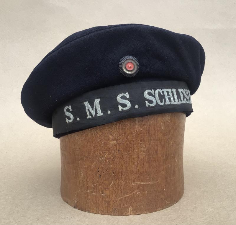WW1 Imperial German Navy Ratings Cap - SMS Schlesien