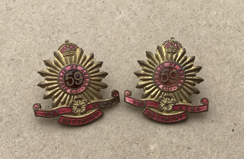 1930-42 59th Bn Collar Badges