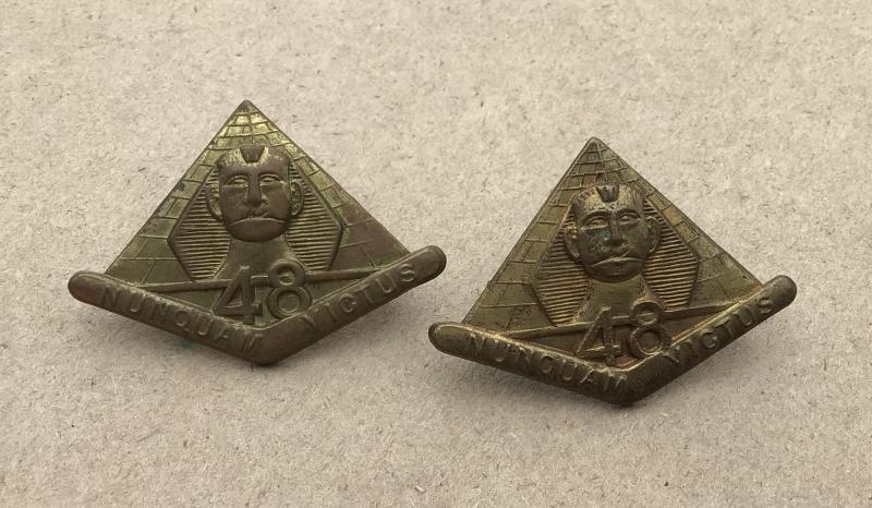 1930-42 48th Bn Collar Badges