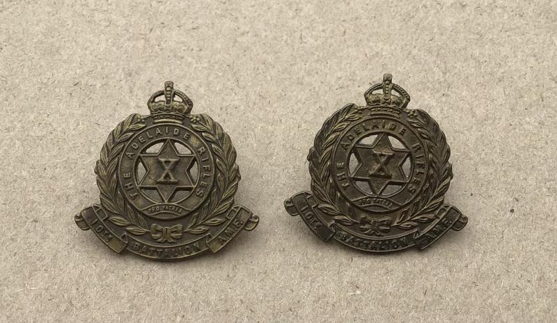 1930-42 10th Bn Collar Badges